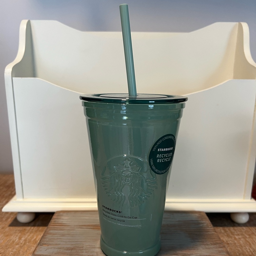 NEW Starbucks Reusable Glass Tumbler